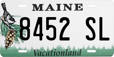 ME license plate 8452SL