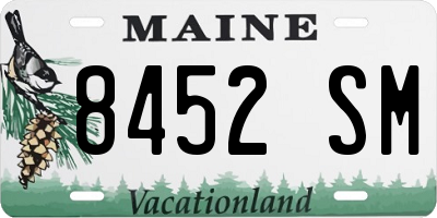 ME license plate 8452SM