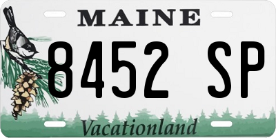 ME license plate 8452SP