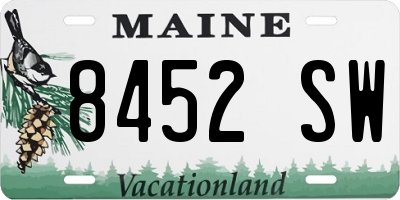 ME license plate 8452SW