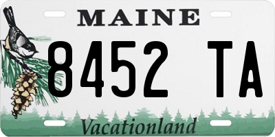 ME license plate 8452TA