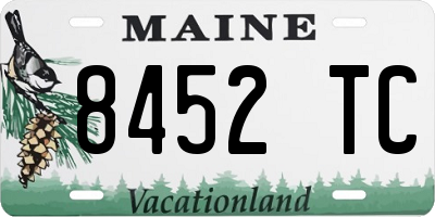 ME license plate 8452TC
