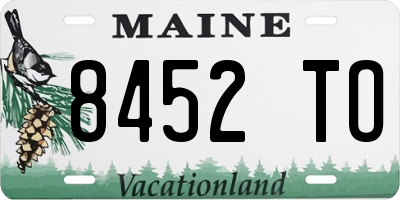 ME license plate 8452TO