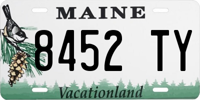 ME license plate 8452TY