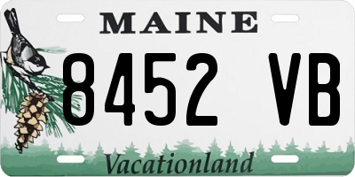 ME license plate 8452VB