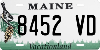 ME license plate 8452VD