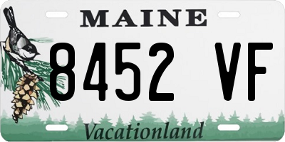 ME license plate 8452VF