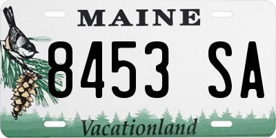 ME license plate 8453SA