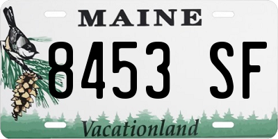 ME license plate 8453SF