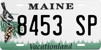 ME license plate 8453SP