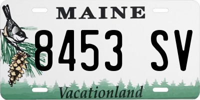 ME license plate 8453SV