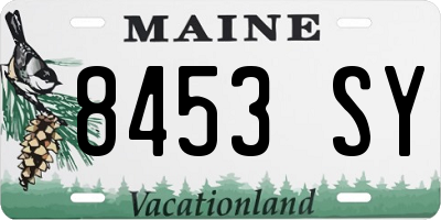 ME license plate 8453SY