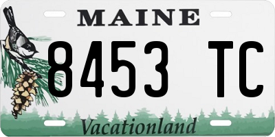 ME license plate 8453TC