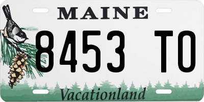 ME license plate 8453TO