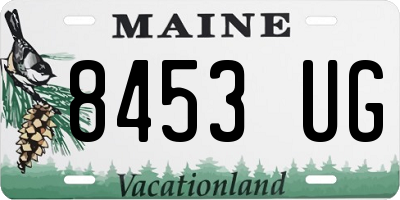 ME license plate 8453UG