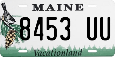 ME license plate 8453UU