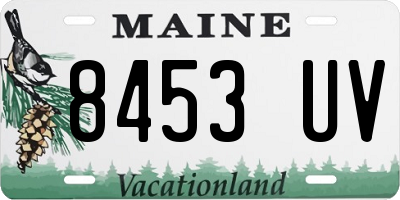 ME license plate 8453UV