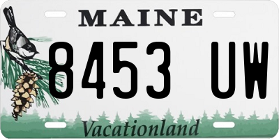 ME license plate 8453UW