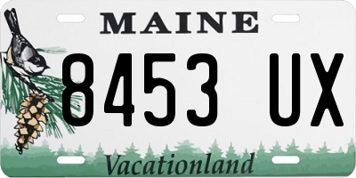 ME license plate 8453UX