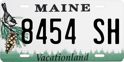 ME license plate 8454SH