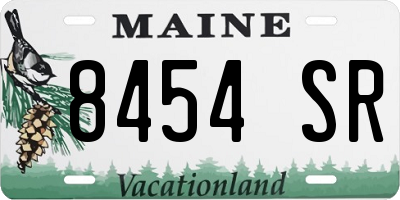 ME license plate 8454SR