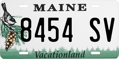 ME license plate 8454SV