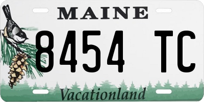 ME license plate 8454TC