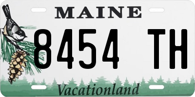 ME license plate 8454TH