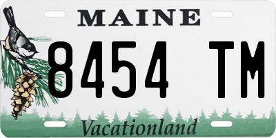 ME license plate 8454TM