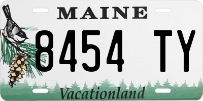 ME license plate 8454TY