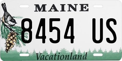 ME license plate 8454US