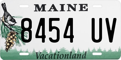 ME license plate 8454UV