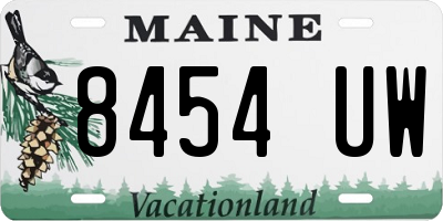 ME license plate 8454UW