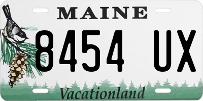ME license plate 8454UX