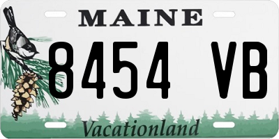 ME license plate 8454VB