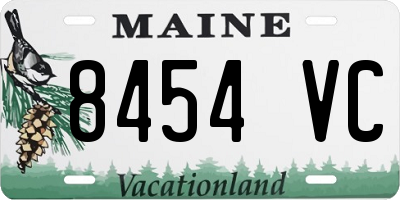 ME license plate 8454VC