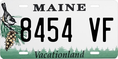 ME license plate 8454VF