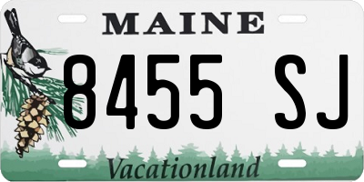 ME license plate 8455SJ