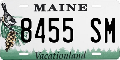 ME license plate 8455SM