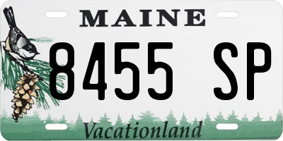ME license plate 8455SP