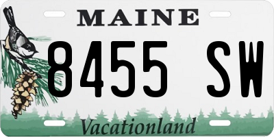 ME license plate 8455SW