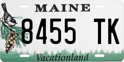 ME license plate 8455TK