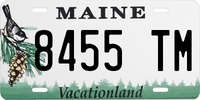 ME license plate 8455TM