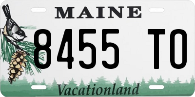 ME license plate 8455TO