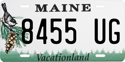 ME license plate 8455UG
