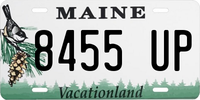 ME license plate 8455UP