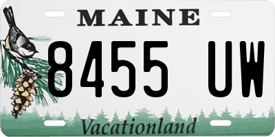 ME license plate 8455UW