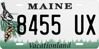 ME license plate 8455UX