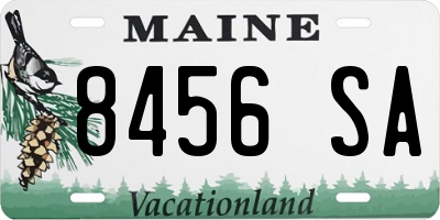 ME license plate 8456SA