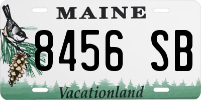 ME license plate 8456SB